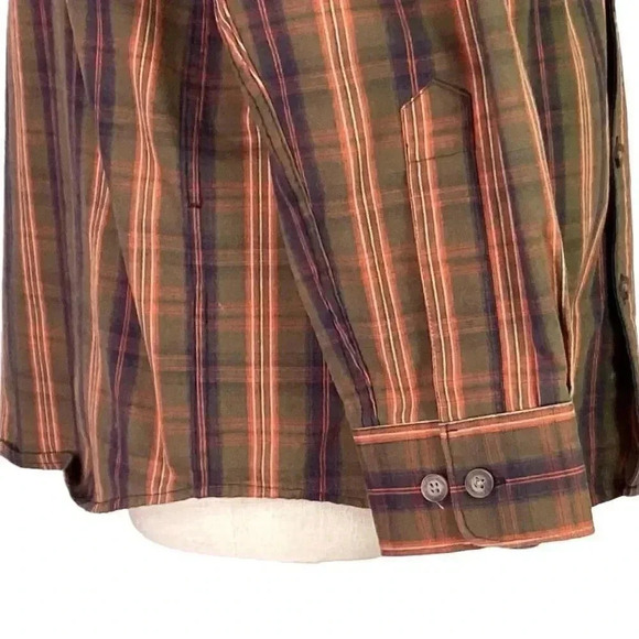 CE Schmidt Workwear Shirt Men L Green Plaid Cotton Blend Button Down Pocket - Picture 4 of 7